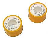 rollo teflon adhesivo Fontaneros teflon AERZETIX: Juego de 2 agua fontaneros teflon PTFE cinta de hilo sellador de fugas C1058