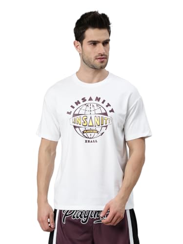 Image of XTEP Playing Big Xball Series Basketball T-Shirt, Skin Friendly Technology, Athletic Elasticity, Silky Material, Printed Pattern, Round Neck, Basketball T-Shirt for Men - Pearl White