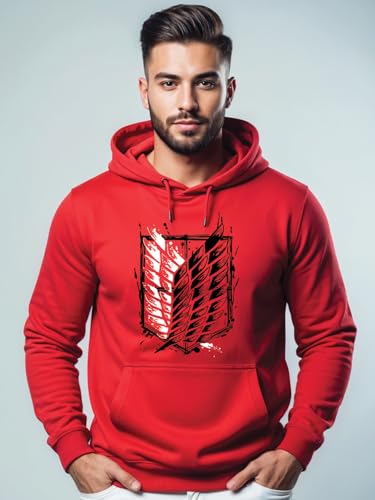 Image of ADRO Mens Attack on Titan Printed Hoodies