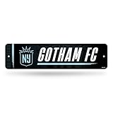 Rico Industries NWSL NJ/NY Gotham FC Home Decor Metal Street Sign 4" x 15" Home Décor - Bedroom - Office - Man Cave