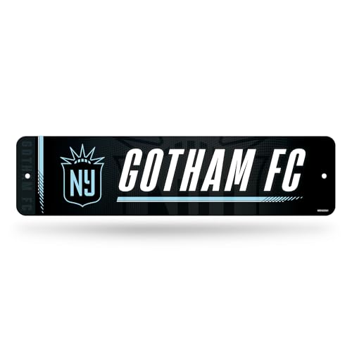 Rico Industries NWSL NJ/NY Gotham FC Home Decor Metal Street Sign 4" x 15" Home Décor - Bedroom - Office - Man Cave