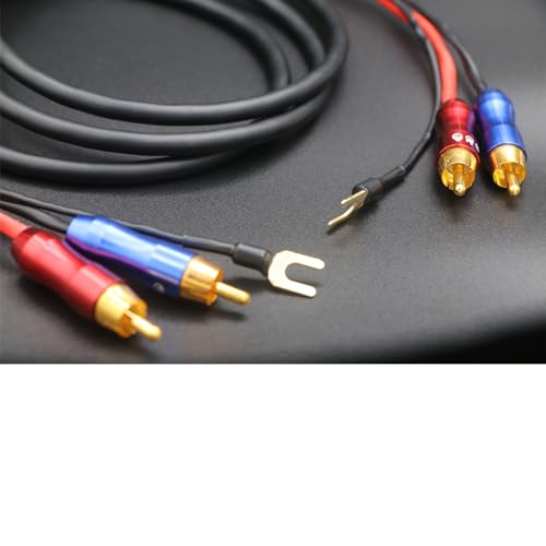 Cable RCA con cable de tierra FO-I cable de interconexión dual 1.5m 4