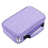 Estojo Escolar Box Organizador Grande com 72 Divisórias – Porta Canetas, Lápis e Acessórios com Alça – Multifuncional para Escola, Faculdade e Escritório Masculino e Feminino Premium Lilás