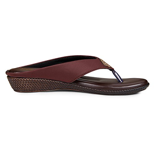 Image of XE Looks Synthetic Leather Comfortable Flats for Women (Black /Beige /Brown /Cherry)
