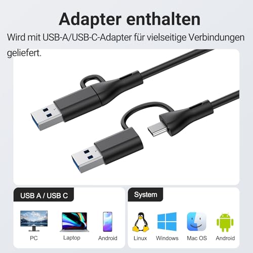 INGA USB-Lautsprecher für Computer-Monitor und Laptop, Clip-On Desktop-Soundbar, USB/C-PC-Lautsprecher, geeignet für Desktop, Laptop und Mac (Schwarz).