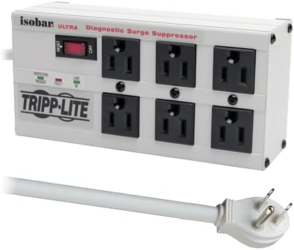 Eaton Tripp Lite ISOBAR6ULTRA Isobar Metal Surge Protector 6 Outlets Eaton Tripp Lite ISOBAR6ULTRA Isobar Metal Surge Protector 6 Outlets