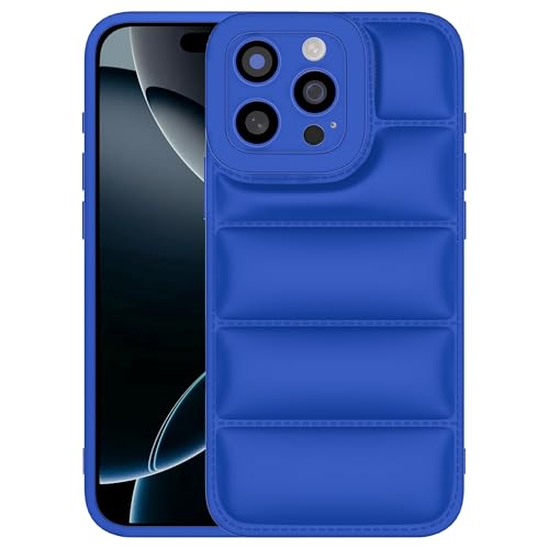 Coque iPhone 16 Pro antichoc bleu flexible抗摔 protection photo