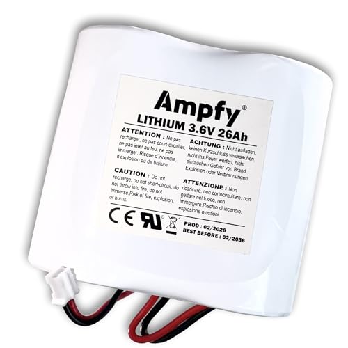 Pile Batterie BAT6416222 3.6V 26Ah 26000mAh | SIRÈNE Alarme Remplacement Compatible avec Delta Dore 6416222 / BP CS 8000 Tyxal+ / Bat CS 8000-SI-SEFIO3 Tyxal+...
