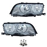 e46 titanicblau H7 12V 55W PX26d Scheinwerfer Set rechts & links titan H7/H7 für 3er Touring E46 inkl. OSRAM Lampen mit Stellmotor LWR
