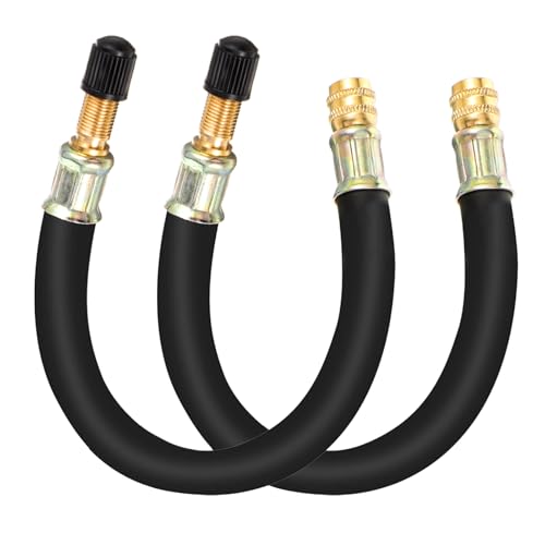 Image of 2 PCS Car Tire Valve Extender, 8.27 Inch Universal Flexible Schrader Tire Valve Stem Extension Adapter Compatible for Rv, Bike Motorcycle Stroller Bicycles Motorcycles and Portable Air Compressor