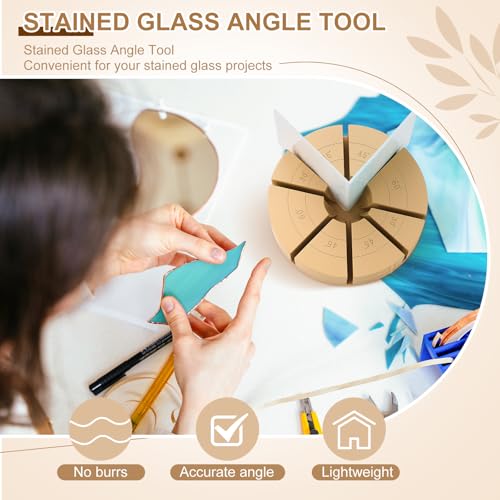 zonon stained glass angle tool stain glass supplies multi-angle jig tool 30 45 60 75 90 105 120 135 150 180 for hold assorted colors glasses accurate alignment craft projects