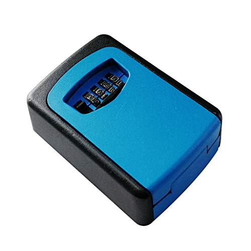 Preisvergleich Produktbild SunniMix 4 Stellige Kombinationsschlüssel Aufbewahrungssperrbox Home Passwort Schlüssel Safe Box - 1# Blau