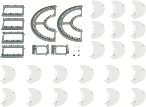 Bandeja giratoria ajustable de 360° – Pter redondo antideslizante para fiestas – Bandeja reutilizable para servir alimentos – Ideal para comedor (160 cm)