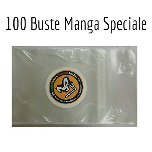 100 Buste per fumetti formato MANGA SPECIALE - W.R. Buste