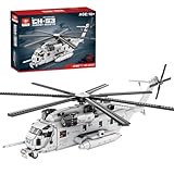 ConGamefun Gifts for Guys，Military Aircraft Model for Adults，1/35 Scale CH-53E Super Stallion Helicopter Model Toy, MOC Collectible Display Aircraft Gifts for Teens Adults (2192Pcs)