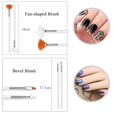20pcs Nail Art Design Tools 15pcs Nail Art Brushes Kit with 5pcs Nail Dotting Pens — view 3