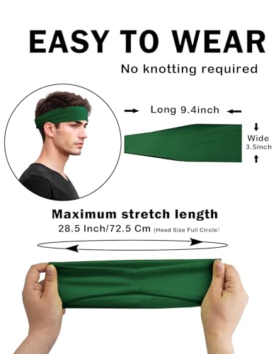Image of Headbands for Men & Women, Sweat Headband Non-Slip Sweatband Sports Running Cycling Yoga Basketball Workout Football Training