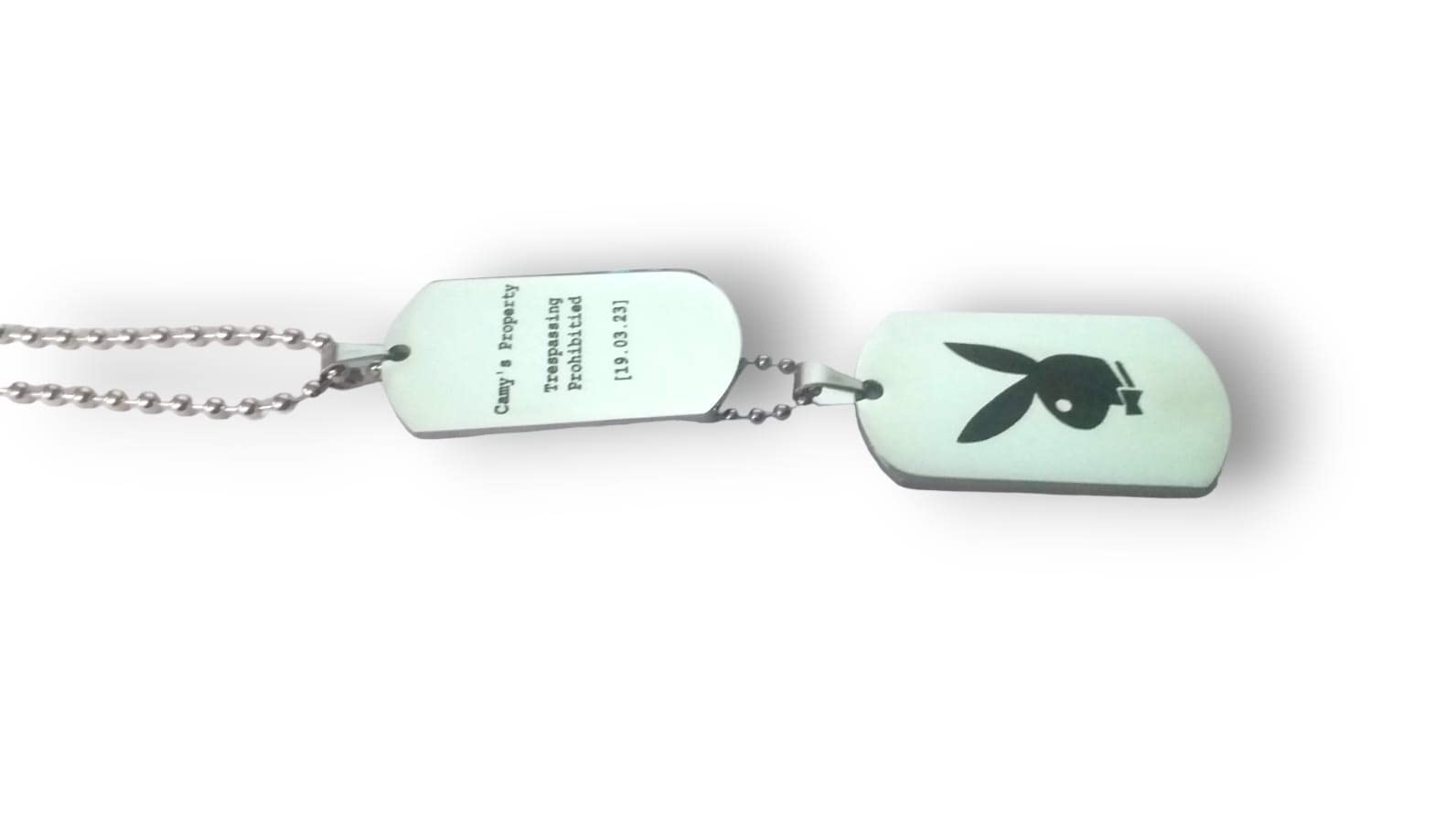 Streetsoul Stainless Steel Army Tag Engraved Necklace (Two Tags Laser Engraved One Side Each) (B012FV632K) Amazon Price History, Amazon Price Tracker