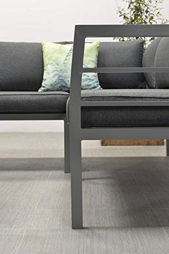 Garden Impressions Hohe Dining Aluminium Lounge Blakes XL Anthrazit Links, inklusive zusätzlichem Sessel – Bild 5