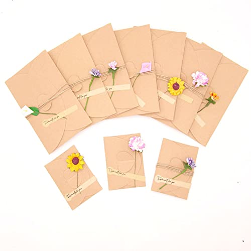 Decorada Sobres Regalo Navidad,10 piezas Tarjeta de felicitación Tarjeta felicitacion cumpleaños Tarjeta Navideñas de Felicitación para varias ocasiones, bodas, invitaciones letra Cover