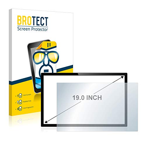 BROTECT 19 Schutzfolie für Touch-Panel PCs mit 19,0 Zoll (48.3 cm) [410.9 x 257 mm, 16:10] - Klare Displayschutz-Folie Made in Germany