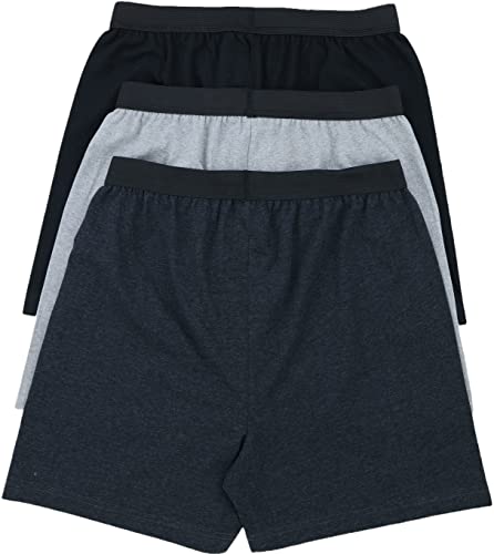 ToBeInStyle Men's Pack of Button Fly Loose Fit Solid Print Boxers2