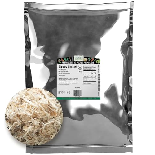 Frontier Bulk Slippery Elm Inner Bark C/S, Organic, 16 Ounce