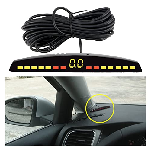 RONGSU Auto LED Parkeersensor Reverse Backup Radar Monitor System Auto-detector Parktronic Universal met 4 sensoren (Color Name : Black) - Afbeelding 3