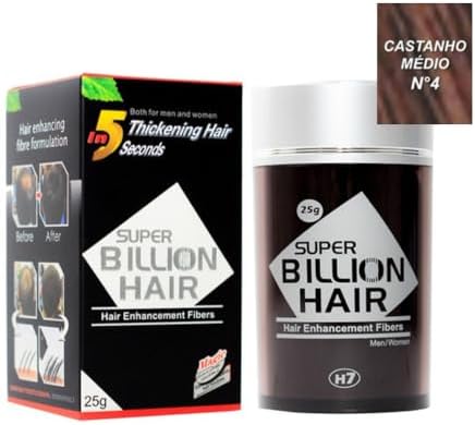 Super Billion Hair Maquiagem Capilar Disfarce para Calvície Casta...