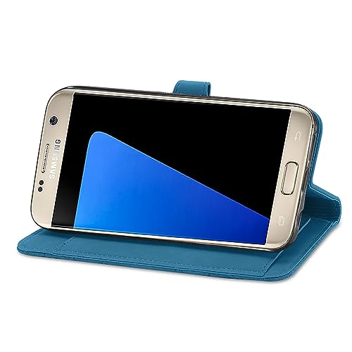 Nexcurio Handyhülle für Samsung Galaxy S7 – Klappbare Schutzhülle mit Kartenfächern