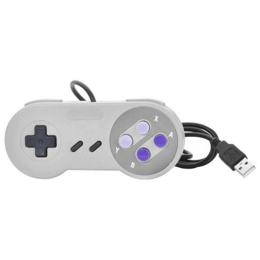 Mando cable USB compatible para PC Raspberry Pi Retropie Gamepad Clásico NTSC