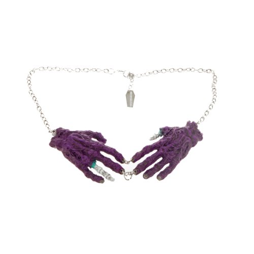 Preisvergleich Produktbild kreepsville 666 Halskette Purple Zombie Hands