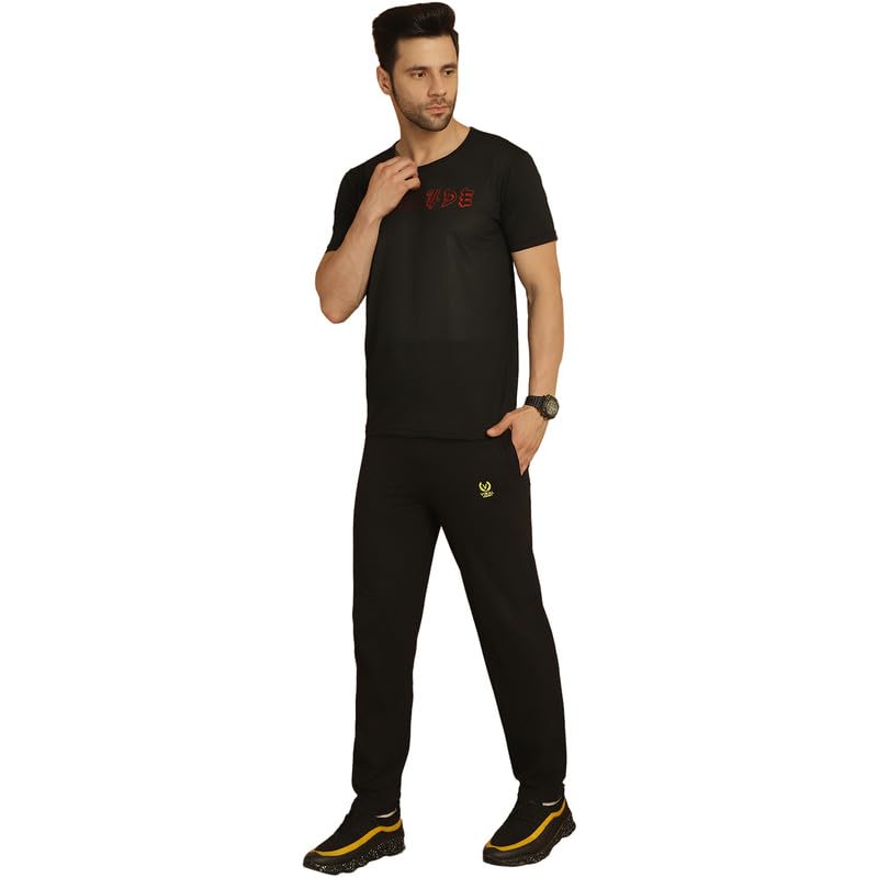 Image of VIMAL JONNEY White Cotton Printed CO-ORD Set Tracksuit for Men-T PRT 23 WHT D10 WHT. 02-P