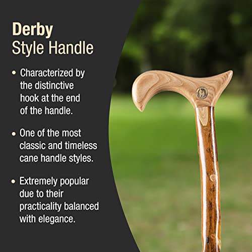 image for Brazos Walking Cane for Men and Women Handcrafted of Lightweight Wood 