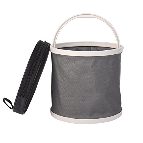 Yiitay Outdoor Canvas Bucket Folding Bucket Portable Camping Hiking Fishing Bucket Fishing Tackle Tools