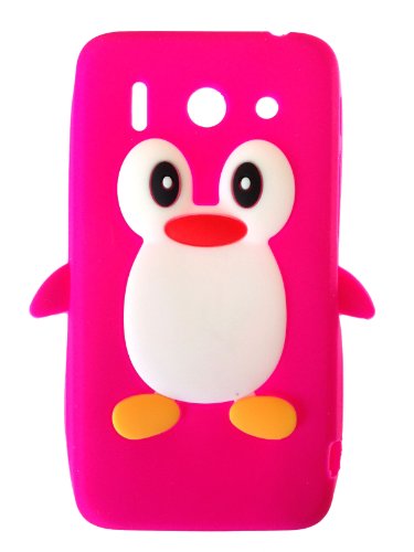 SKS Distribution® Rosa Caldo Pinguino Custodia in Silicone/Cover/Case per Huawei Ascend G510