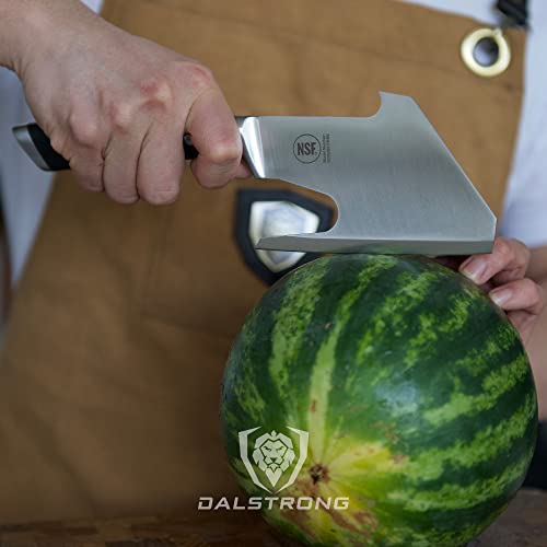Dalstrong Meat Cleaver Knife Axe - 5 Inch - Gladiator Series R - 7Cr17Mov High Carbon Steel - Black G10 Handle - Heavy Duty Bbq Hatchet - Razor Sharp Kitchen Knife - Sheath Chef Knife - Nsf Certified #TOP7