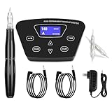 Permanent Makeup Machine - BIOAMSER P300 Permanent Makeup Tattoo Machines Device Kit Include Digital Permanent Makeup Power Supply Permanent Makeup Tattoo Pen and 2 Clip Cord with 10pcs Needles