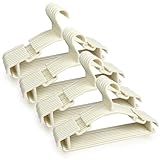 Lectorias Pack de 40 Perchas Ropa Bebe Blanco 28 cm, Perchas Niños Duraderas de Plástico para Ropa Infantil Pantalones Abrigos Faldas