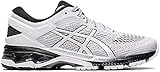  ASICS Damen Gel-Kayano 26 Leichtathletik-Schuh, Weiss/Schwarz, 39.5 EU