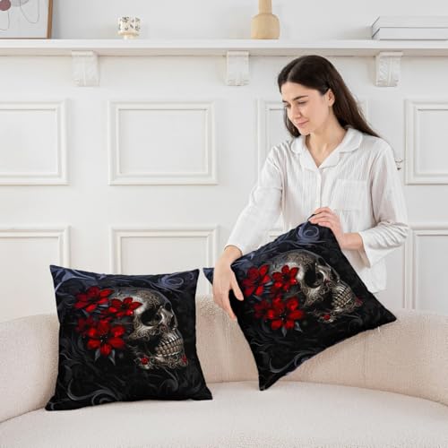Housse de coussin gothique avec fermeture éclair et impression 3D durable - 4