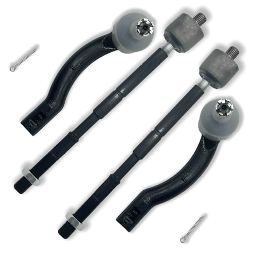 Koxot 4pcs Front Inner & Outer Tie Rod Ends Kit Fit for Toyota Corolla 2003 2004 2005 2006 2007 2008 | Replaces EV470 ES80431 ES80432