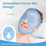 NEWGO Ice Pack Face Ice Mask for Puffy Eyes, Cooling Face Mask Reusable with Thick Gel Pad in Forehead & Eye Zones for Migraines, Post-Surgery, Redness, Allergy Swelling Pain Relief - Image 3