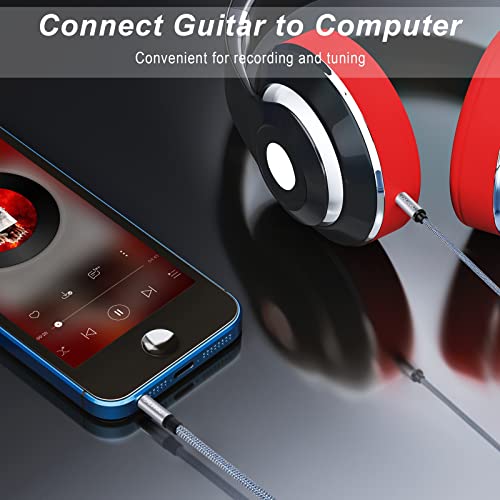 CHLIANKJ オーディオ変換ケーブル 3.5mmミニプラグ to 6.35mm標準プラグ オス-オス ステレオケーブル対応 スマホ パソコン DVD ホームシアター等 (1M)