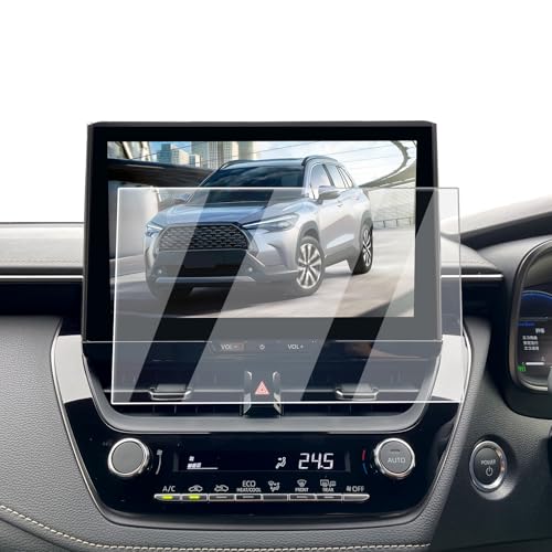 ECOZEN 2025 トヨタ カローラクロス SUV ナビ 保護フィルム 強化ガラス 10.5インチ 新型カローラ クロス カーナビ フィルム 9H 傷防止 超透明 指紋減少 低反射 自己吸着 飛散防止 高感度タッチ 撥水 カローラクロス 専用アクセサリー corolla cross ディスプレイオーディオ 専用パーツ