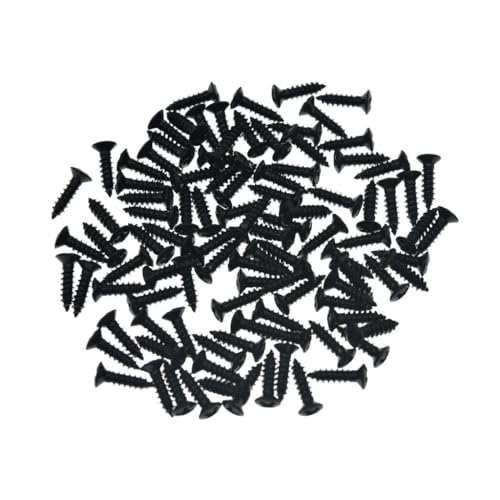 Vis cruciformes pour guitare basse KAISH noires de 5mm en lot de 100