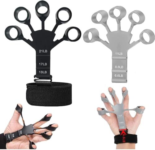 FEORA 2 PCS Finger Gripper Forearm Strengthener Yoga Resistance Band Finger Gripper for Veins Wrist pain Relief Vein gripper for Hand Finger Grip Wrist Muscles Finger Strengthener Finger Gripster