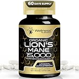 Lions Mane Supplement Capsules - 120 Count - Mushroom Supplement, Brain Supplements for Memory and Focus, Lion's Mane Mushroom Capsules Organic - Cognitive and Immune Support, Focus Supplement