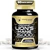 Lions Mane Supplement Capsules - 120 Count - Mushroom Supplement, Brain Supplements for Memory and Focus, Lions Mane Mushroom Capsules Organic - Cognitive and Immune Support, Focus Supplement