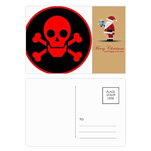 Cartes postales crâne chimique Red Danger lot de 20 pour signalisation